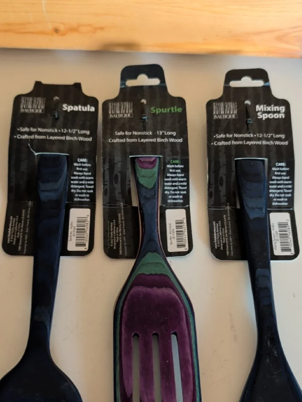 4 NWT. Boutique Malta Collection Kitchen Spatula/Spurtle & Mixing Spoon.